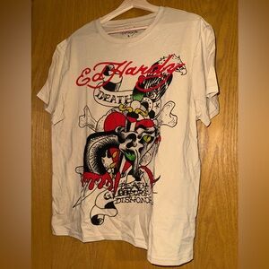 Ed Hardy Tan Graphic Tee